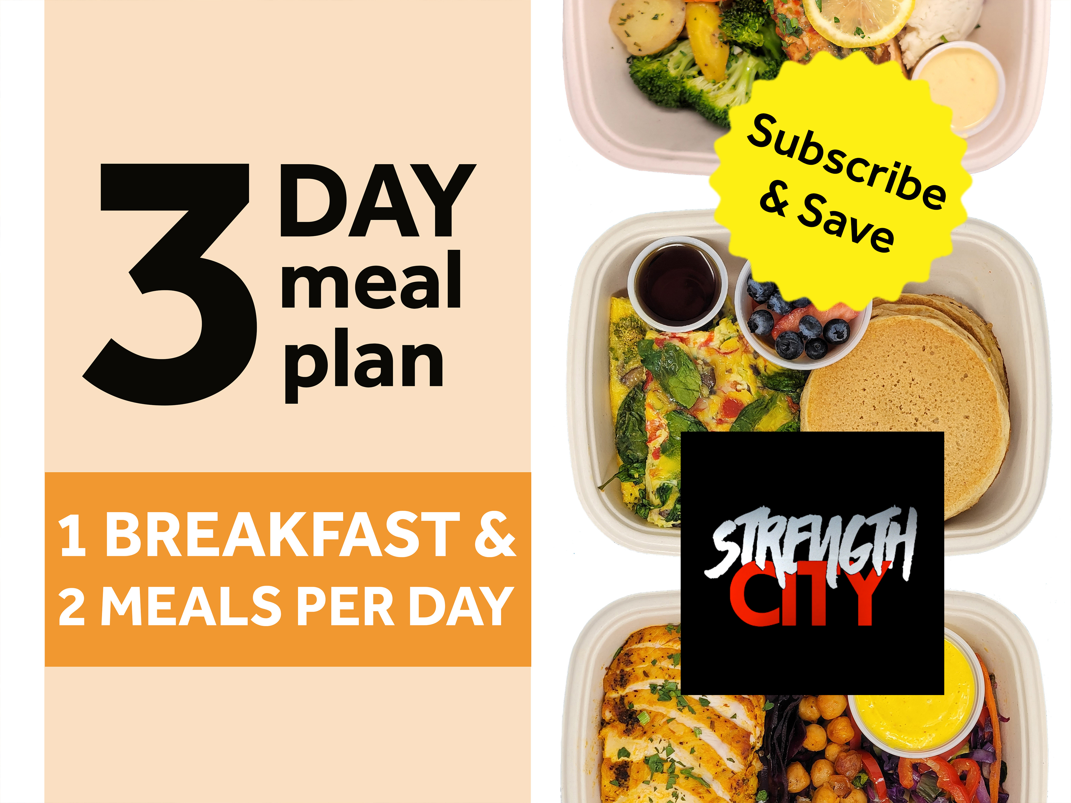 3 Day Meal Plan (Strength City Pre-Populated Plan)